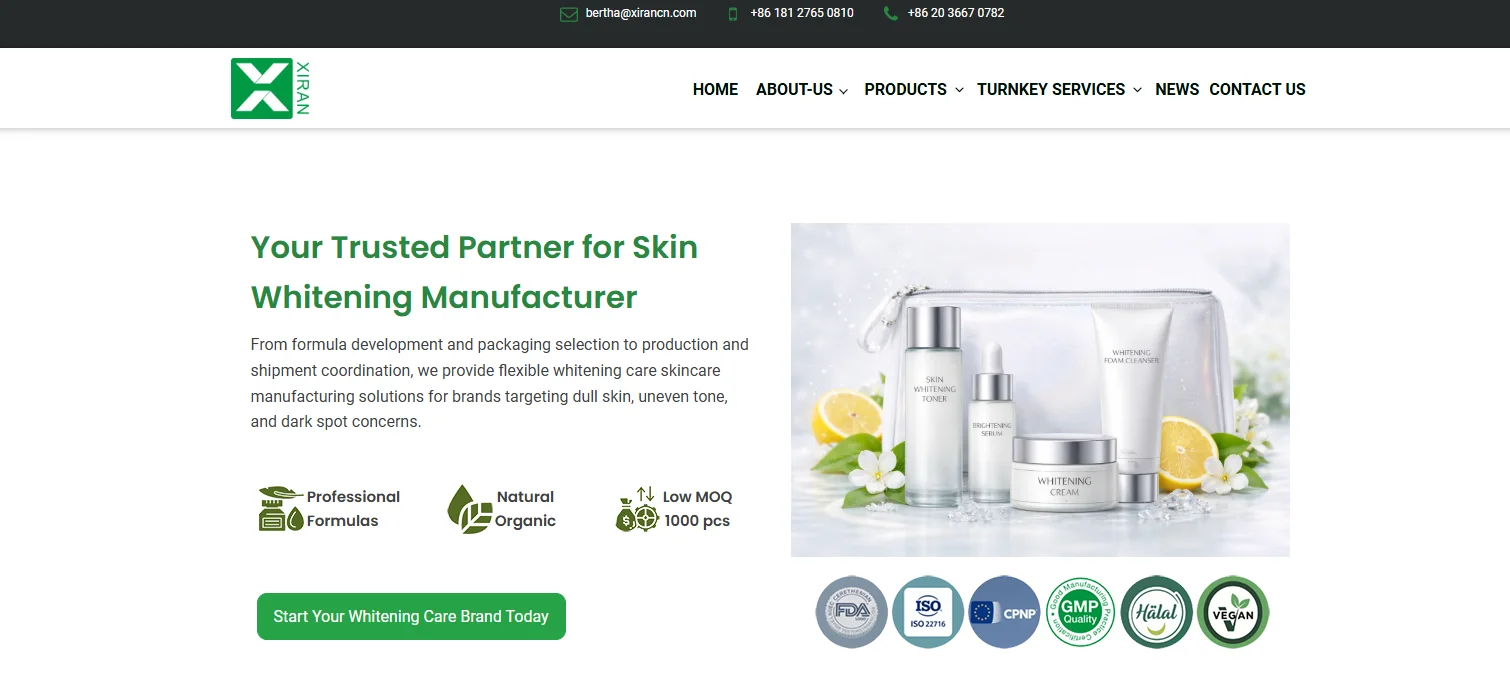Top 10 Private Label Whitening Cream Manufacturers